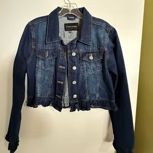 Parisian Works Women's Denim Jacket - Dark Blue